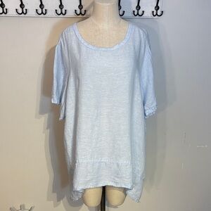 Lord & Taylor Light Blue Women's linen Tunic size 3X